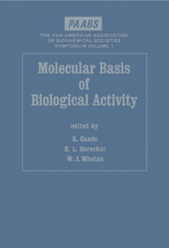 Molecular Basis of Biological Activity Molecular Basis of Biological Activity