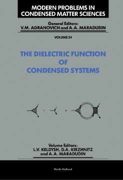 The Dielectric Function of Condensed Systems The Dielectric Function of Condensed Systems