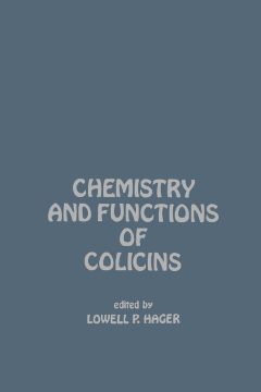 Chemistry And Functions of Colicins Chemistry And Functions of Colicins
