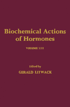 Biochemical Actions of Hormones V13