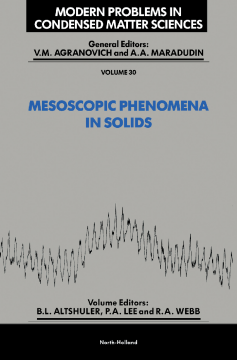 Mesoscopic Phenomena in Solids Mesoscopic Phenomena in Solids