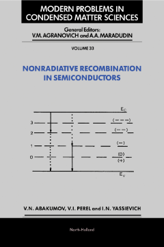 Nonradiative Recombination in Semiconductors Nonradiative Recombination in Semiconductors