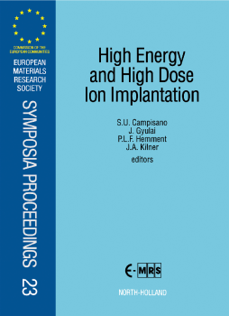 High Energy and High Dose Ion Implantation High Energy and High Dose Ion Implantation