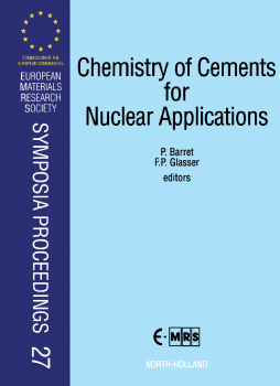 Chemistry of Cements for Nuclear Applications Chemistry of Cements for Nuclear Applications