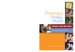 Pharmacy in Public Health Pharmacy in Public Health