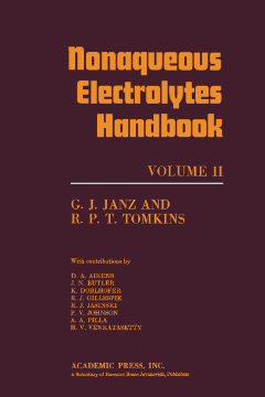 Nonaqueous Electrolytes Handbook Nonaqueous Electrolytes Handbook