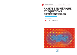 Analyse numérique et équations différentielles (Nelle édition) Analyse numérique et équations différentielles (Nelle édition)