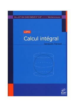 Calcul intégral (L3M1) Calcul intégral (L3M1)