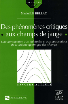 Des phénomènes critiques aux champs de jauge - Une introduction aux méthodes et aux applications de la théorie quantique des champs Des phénomènes critiques aux champs de jauge - Une introduction aux méthodes et aux applications de la théorie quantique des champs