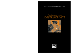 Psychanalyse de la destructivité Psychanalyse de la destructivité