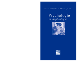Psychologie en néphrologie Psychologie en néphrologie