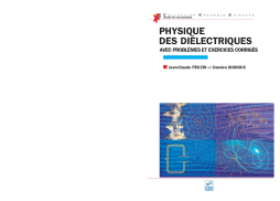 Physique des diélectriques Physique des diélectriques