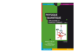 Physique quantique - tome II Physique quantique - tome II