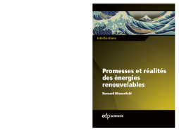 Promesses et réalités des énergies renouvelables Promesses et réalités des énergies renouvelables