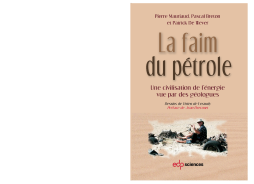 La faim du pétrole La faim du pétrole