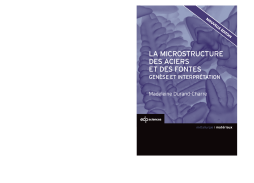 La microstructure des aciers et des fontes La microstructure des aciers et des fontes