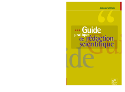 Guide pratique de rédaction scientifique Guide pratique de rédaction scientifique