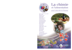 La chimie et l'alimentation, pour le bien être de l'homme La chimie et l'alimentation, pour le bien être de l'homme