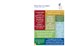 From Fear to Respect From Fear to Respect