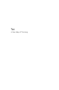 Tao - A New Way of Thinking Tao - A New Way of Thinking