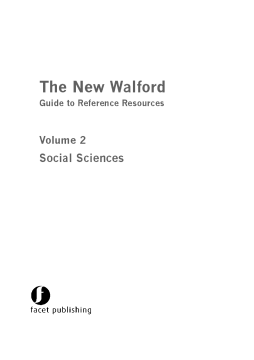 The New Walford Guide to Reference Resources The New Walford Guide to Reference Resources