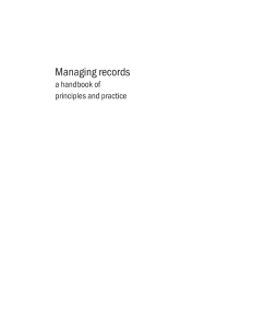 Managing Records Managing Records