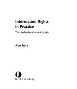Information Rights in Practice Information Rights in Practice