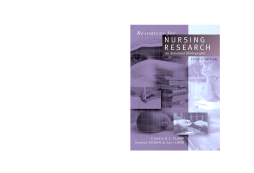 Resources for Nursing Research Resources for Nursing Research