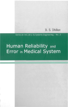 Human Reliability And Error In Medical System