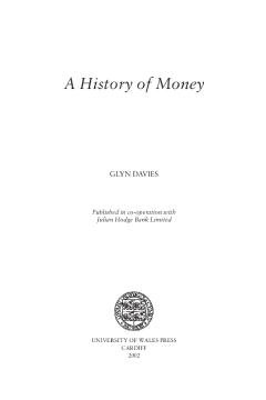 History of Money History of Money