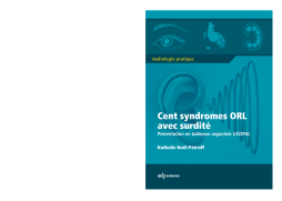 Cent syndrômes ORL avec surdité Cent syndrômes ORL avec surdité