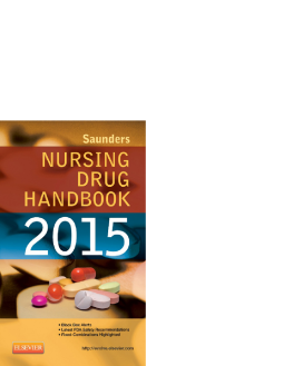 Saunders Nursing Drug Handbook 2015 - E-Book Saunders Nursing Drug Handbook 2015 - E-Book