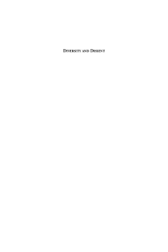 Diversity and Dissent Diversity and Dissent