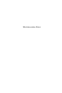 Materialising Exile Materialising Exile