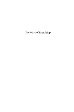 The Ways of Friendship The Ways of Friendship