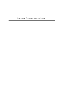 Encounter, Transformation, and Identity Encounter, Transformation, and Identity