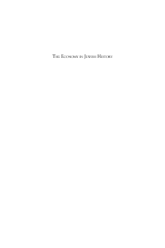 The Economy in Jewish History The Economy in Jewish History