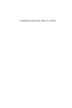 Caring for the 'Holy Land' Caring for the 'Holy Land'