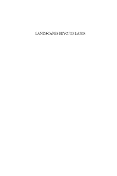 Landscapes Beyond Land Landscapes Beyond Land
