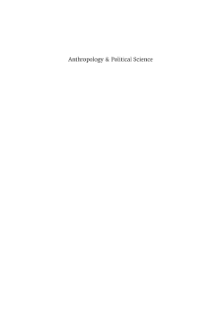 Anthropology and Political Science Anthropology and Political Science