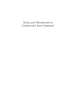 State and Minorities in Communist East Germany State and Minorities in Communist East Germany