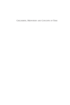 Childbirth, Midwifery and Concepts of Time Childbirth, Midwifery and Concepts of Time