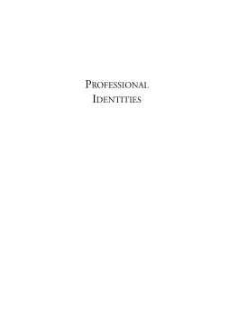 Professional Identities Professional Identities