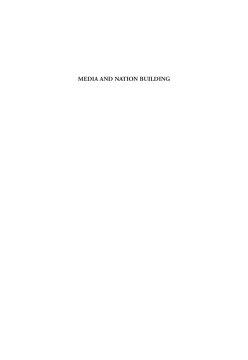 Media and Nation Building Media and Nation Building