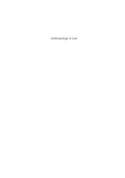 Anthropology and Law Anthropology and Law