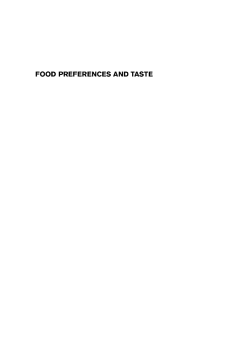 Food Preferences and Taste Food Preferences and Taste