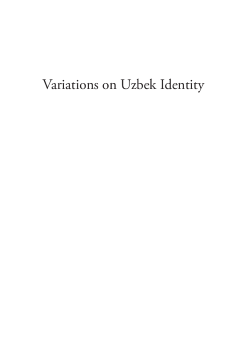 Variations on Uzbek Identity Variations on Uzbek Identity