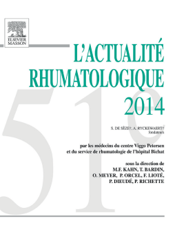 L'actualité rhumatologique 2014 L'actualité rhumatologique 2014