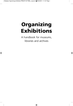 Organizing Exhibitions Organizing Exhibitions