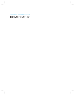 Principles and Practice of Homeopathy Principles and Practice of Homeopathy